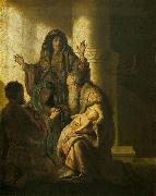 Rembrandt Peale Simeon and Anna Recognize the Lord in Jesus oil painting reproduction